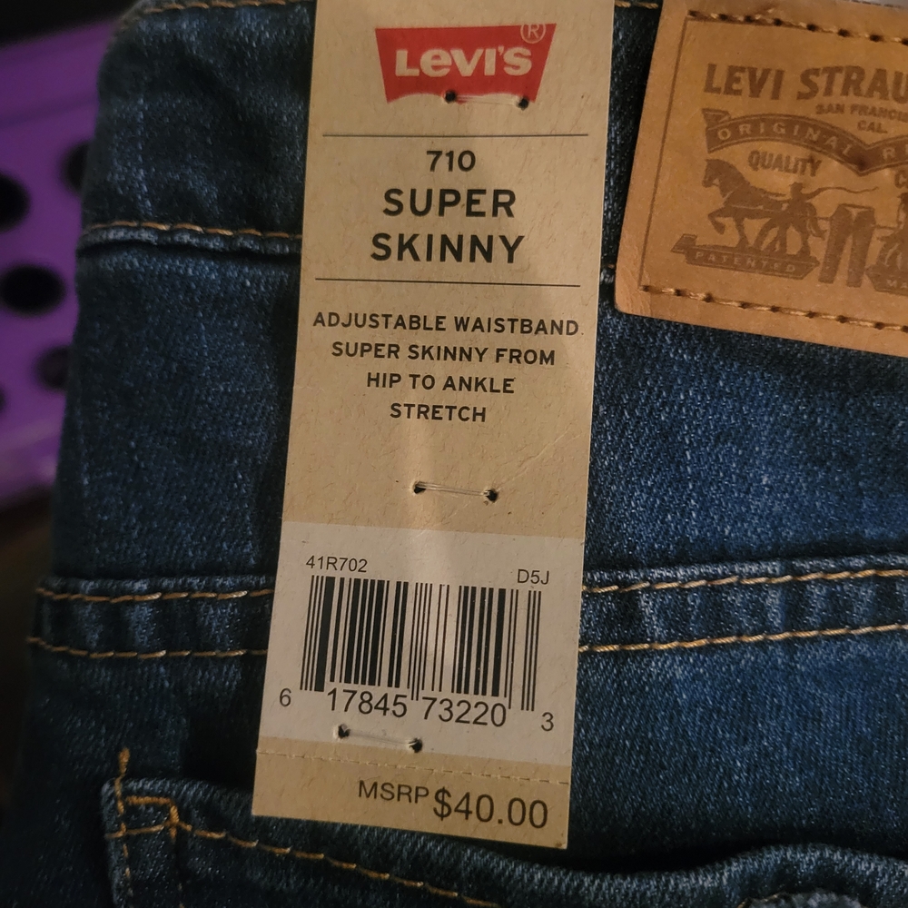 Levi's 710 Super Skinny Jeans - Dark Blue